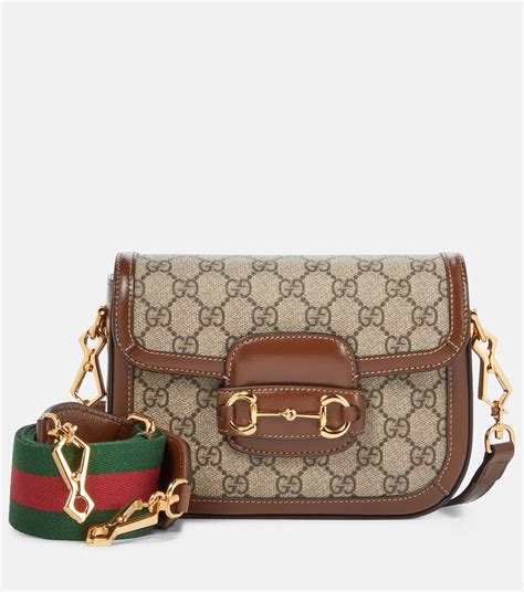 gucci horsebit 1955 mini leather-trimmed shoulder bag|gucci 1955 shoulder bag review.